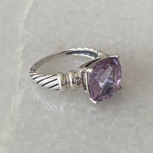 Sterling silver and purple Amethyst ring